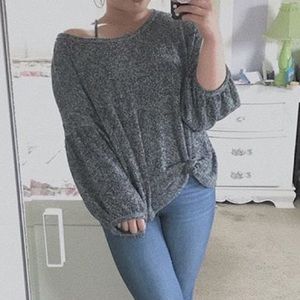 Balloon Sleeve Cozy Sweater